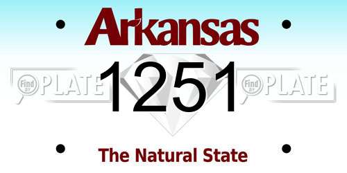 1251 Arkansas License Plate