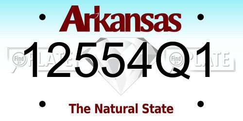 12554Q1 Arkansas License Plate