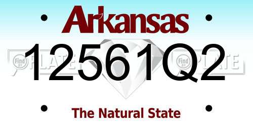 12561Q2 Arkansas License Plate