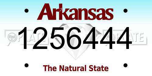 1256444 Arkansas License Plate