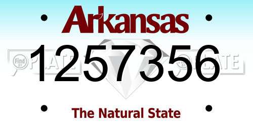 1257356 Arkansas License Plate