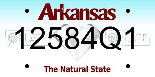 12584Q1 Arkansas License Plate