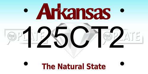 125CT2 Arkansas License Plate