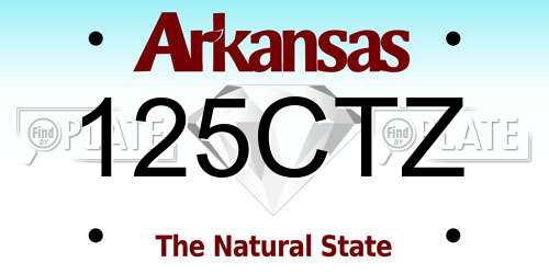 125CTZ Arkansas License Plate