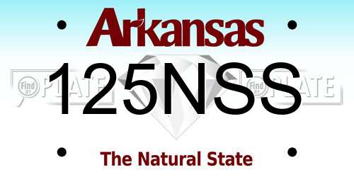 125NSS Arkansas License Plate