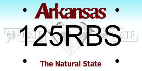125RBS Arkansas License Plate