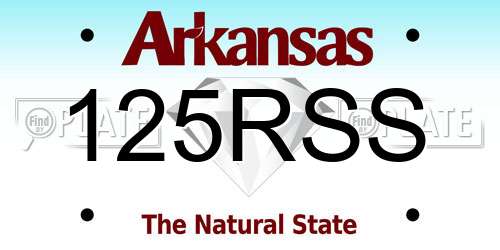 125RSS Arkansas License Plate