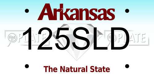 125SLD Arkansas License Plate