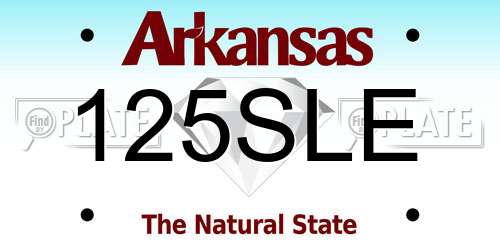 125SLE Arkansas License Plate