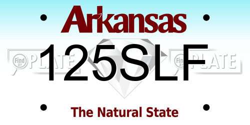 125SLF Arkansas License Plate