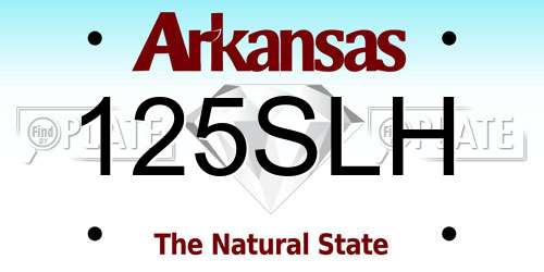 125SLH Arkansas License Plate