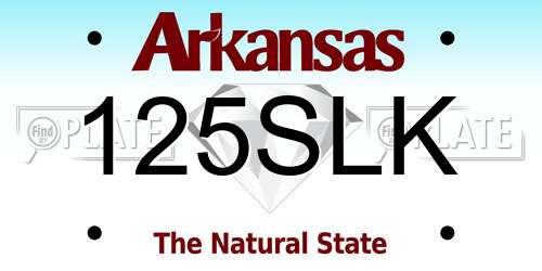 125SLK Arkansas License Plate