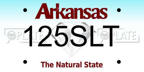 125SLT Arkansas License Plate