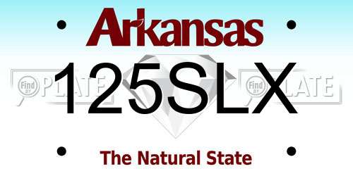 125SLX Arkansas License Plate