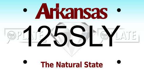 125SLY Arkansas License Plate