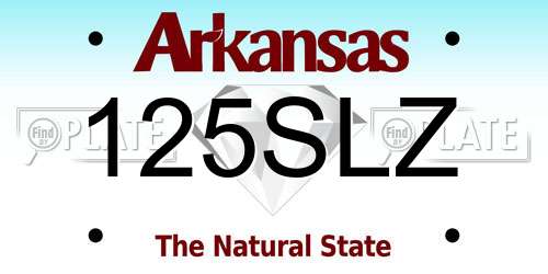125SLZ Arkansas License Plate