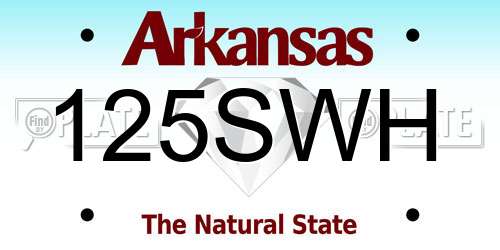 125SWH Arkansas License Plate