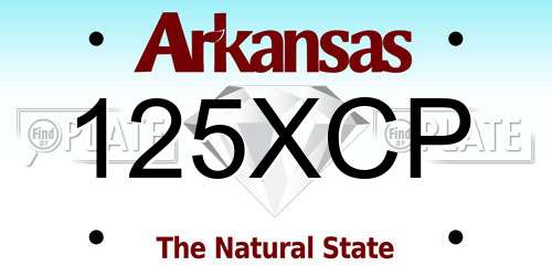 125XCP Arkansas License Plate