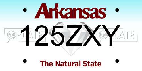 125ZXY Arkansas License Plate