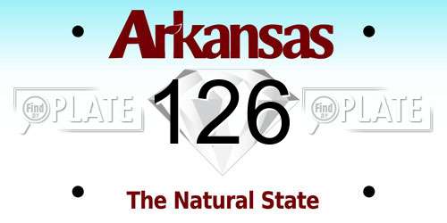 126 Arkansas License Plate