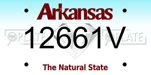 12661V Arkansas License Plate