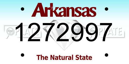 1272997 Arkansas License Plate