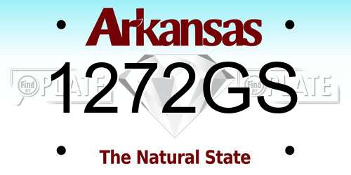 1272GS Arkansas License Plate
