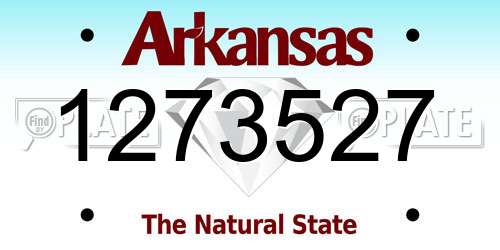 1273527 Arkansas License Plate