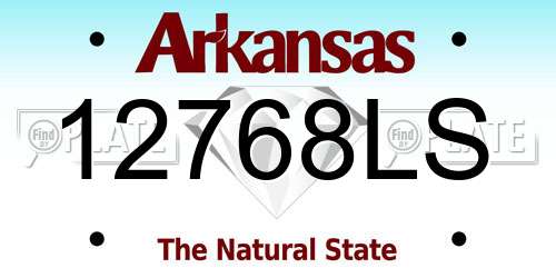 12768LS Arkansas License Plate