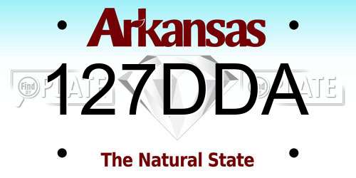 127DDA Arkansas License Plate