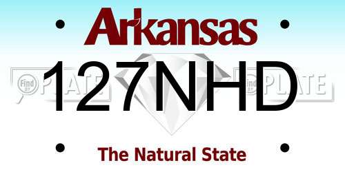 127NHD Arkansas License Plate
