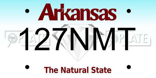 127NMT Arkansas License Plate
