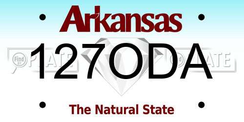 127ODA Arkansas License Plate