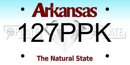 127PPK Arkansas License Plate