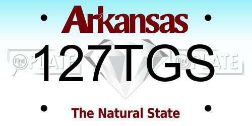 127TGS Arkansas License Plate