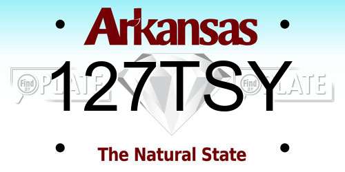 127TSY Arkansas License Plate