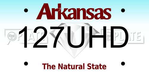127UHD Arkansas License Plate