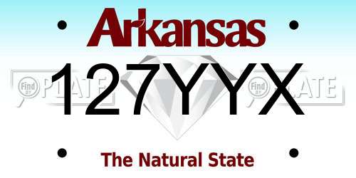 127YYX Arkansas License Plate