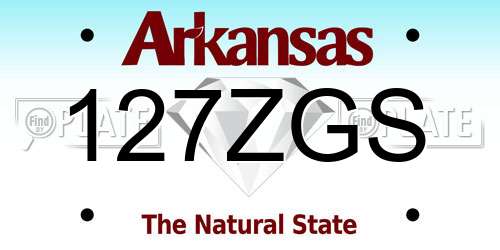 127ZGS Arkansas License Plate