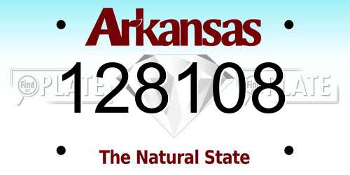 128108 Arkansas License Plate