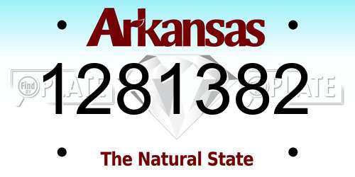 1281382 Arkansas License Plate