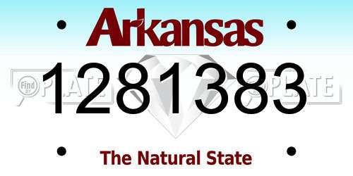 1281383 Arkansas License Plate