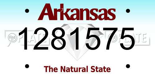 1281575 Arkansas License Plate