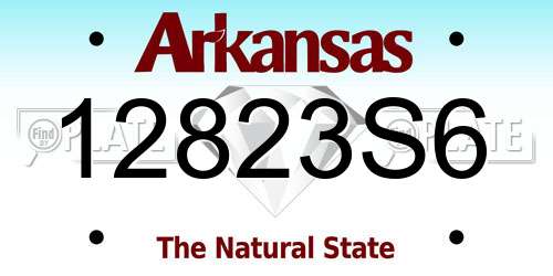 12823S6 Arkansas License Plate
