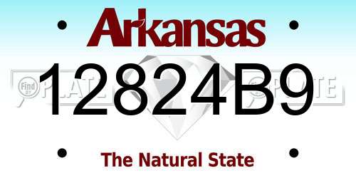 12824B9 Arkansas License Plate