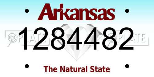 1284482 Arkansas License Plate