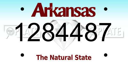 1284487 Arkansas License Plate