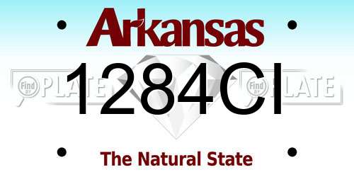1284CI Arkansas License Plate