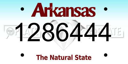 1286444 Arkansas License Plate