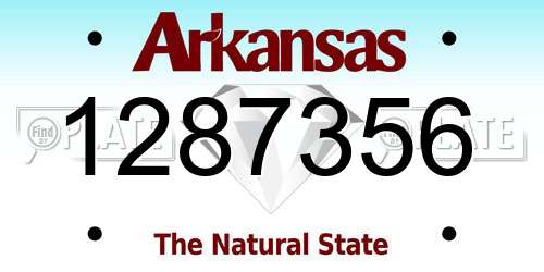 1287356 Arkansas License Plate